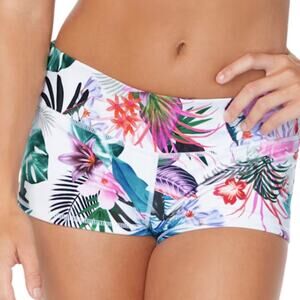 Raisins Liku Beach swim shorts white pink red blue - XS